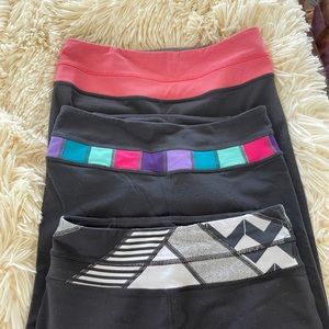 Lululemon Groove Pants 3 pair size 4